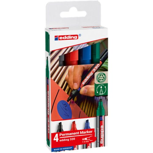 Edding 330 4db-os 1-5mm vegyes színű permanent marker készlet