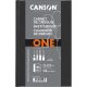 Canson One 14x21,6 cm, álló, 100 g/m2, ragasztott fehér rajzpapírfüzet