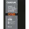 Canson One 21,6x27,9 cm, álló, 100 g/m2, ragasztott fehér rajzpapírfüzet