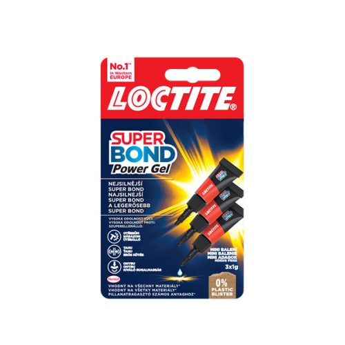 Henkel Loctite Super Bond Power Gél Mini Trio 3x1g pillanatragasztó
