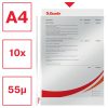 Esselte A4 55mikronos 10db/cs víztiszta lefűzhető genotherm
