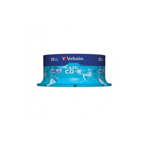 VERBATIM 43352 CD-R 700MB/52x/crystal ezüst írható felület/egyszer írható CD 25db/csomag