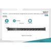 DIGITUS 1U PDU 230V 16A 7xCEE 7/3 aljzat CEE7/7 csatlakozó túlfeszültség védelemmel és vonalszűrővel 2m elosztósor
