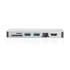 DIGITUS DA-70866 USB-C utazó 8 portos univerzális notebook dokkoló állomás
