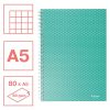 Esselte ColourBreeze A5 kockás zöld spirálfüzet