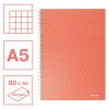 Esselte ColourBreeze A5 kockás korall spirálfüzet