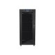 Lanberg FF01-8037-12BL 19" 37U SZÉL:800mm MÉLY:1000mm MAG:1883mm lapraszerelt LCD üvegajtós fekete rack szekrény