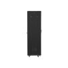 Lanberg FF01-6642-12B 19" 42U SZÉL:600mm MÉLY:600mm MAG:2047mm lapraszerelt üvegajtós fekete rack szekrény