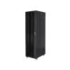 Lanberg FF01-8047-12B 19" 47U SZÉL:800mm MÉLY:1000mm MAG:2270mm lapraszerelt üvegajtós fekete rack szekrény