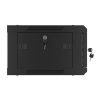 Lanberg WF01-6404-10B 19" 4U SZÉL:600mm MÉLY:450mm MAG:290mm lapraszerelt üvegajtós fekete fali rack szekrény