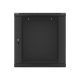 Lanberg WF01-6612-10B 19" 12U SZÉL:600mm MÉLY:600mm MAG:640mm lapraszerelt üvegajtós fekete fali rack szekrény