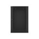 Lanberg WF01-6618-10B 19" 18U SZÉL:600mm MÉLY:600mm MAG:907mm lapraszerelt üvegajtós fekete fali rack szekrény