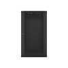 Lanberg WF01-6622-10B 19" 22U SZÉL:600mm MÉLY:600mm MAG:1085mm lapraszerelt üvegajtós fekete fali rack szekrény