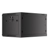 Lanberg WF01-6406-10B 19" 6U SZÉL:600mm MÉLY:450mm MAG:379mm lapraszerelt üvegajtós fekete fali rack szekrény