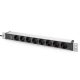 DIGITUS DN-95428 1U rack alu 8 schuko dugaljas C20-as tápcsatlakozós hálózati elosztó