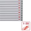 Esselte A4 1-20 műanyag regiszter