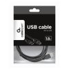 Gembird CCP-USB2-AMBM-6 1,8m USB A apa - USB B apa fekete kábel