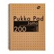 Pukka Pad Kraft Jotta Recycle A4 200 oldalas vonalas spirálfüzet