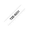 Brother TZe-S231 0.47" 12mmx8m fehér/fekete erős tapadású szalag