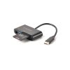 Gembird USB-C SD/microSD kártyaolvasó fekete