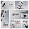 AXAGON HMC-STND ALU laptop állvány dokkoló állomással
