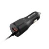 Canyon Autós Töltő, 1 portos, 1xUSB, 5V-2,4A, Beépített Lightning kábellel, fekete - CNE-CCA033B