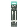AVAX CB622 CREAMY+ Type C-Type C 60W, 1,5m fehér-rózsaarany gyorstöltő kábel