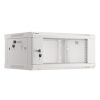 Lanberg WF01-6404-10S 19" 4U SZÉL:600mm MÉLY:450mm MAG:290mm lapraszerelt üvegajtós szürke fali rack szekrény