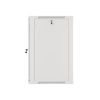Lanberg WF01-6618-10S 19" 18U SZÉL:600mm MÉLY:600mm MAG:907mm lapraszerelt üvegajtós szürke fali rack szekrény
