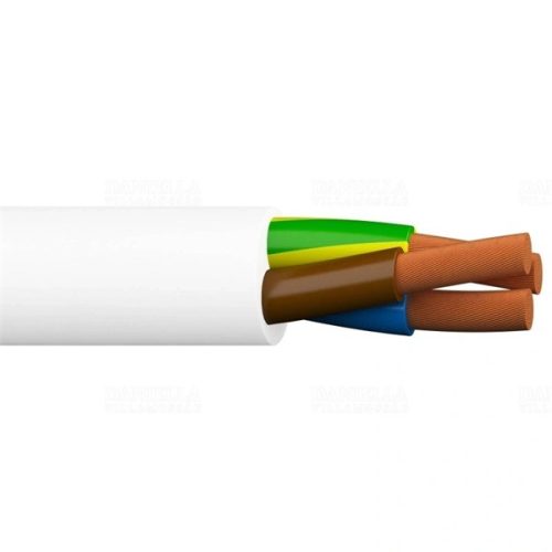 H05VV-F 3x4 mm2 Mtk fehér sodrott kábel