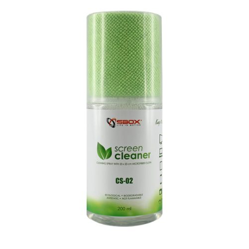 Sbox CS-02 tisztító folyadék (200ml) + mikroszálas kendő