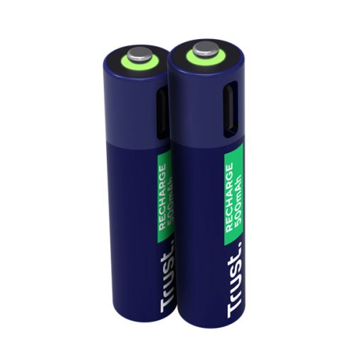 Trust újratölthető AAA elem USB-C csatlakozással 2db
