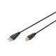 DIGITUS High Speed 2.0 USB type-B - USB type A fekete kábel 1,8m