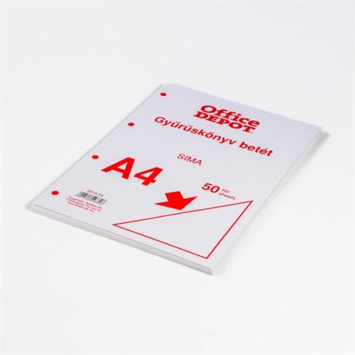 Office Depot A4 50 lapos sima gyűrűskönyv betét