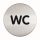 Durable Picto átm. 83 mm WC piktogram
