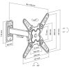 Sbox LCD-221-2 13"-43" dönthető,forgatható fali konzol