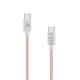 Sbox TYPE-C-1-P 1m 60W Type-C pink adat- és töltőkábel