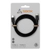 Sbox TYPE-C-1-B 1 60W Type-C fekete adat- és töltőkábel
