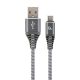 Gembird CC-USB2B-AMCM-1M-WB2 Premium 1m USB Type-C szürke-fehér töltő-és adatkábel