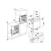 Whirlpool WOI4S8CM1SXA fekete, beépíthető, sütőtér: 73L, sütő