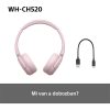 Sony WH-CH520 Bluetooth rózsaszín fejhallgató