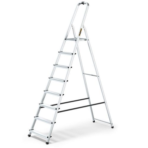 IRIS TOOLS HL-800-8S 8 (7+1) lépcsős alumínium létra, összecsukható, 125 kg teherbírás