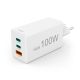 Hama 00201997 100W GAN PD QC USB/USB-C fehér hálózati töltő