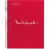 Miquelrius Emotions A4 PP 5x24 lapos piros kockás spirálfüzet