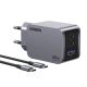 UGREEN Nexode Pro 65W USB/2xUSB-C fekete hálózati töltő + Type-C kábel