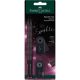 Faber-Castell Sparkle Midnight B 4 db háromszögletű fekete/rózsa grafitceruza szett
