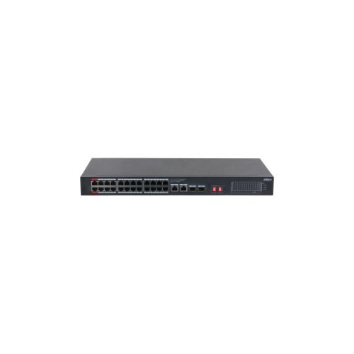 Dahua PoE switch - S3228-24GT-375 (24x 1Gbps at/af PoE + 2x 1Gbps Uplink + 2x SFP, 375W)