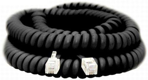 Telefon kézibeszélő zsinór 4,5m fekete