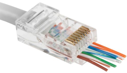 8P8C moduláris dugó - átmenő CAT.5e