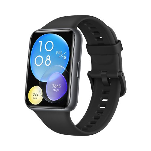 HUAWEI Watch Fit 2, Midnight Black Silicone Strap